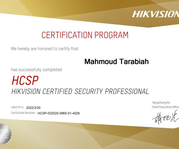 HCSP - Eng. Mahmoud Tarabiah