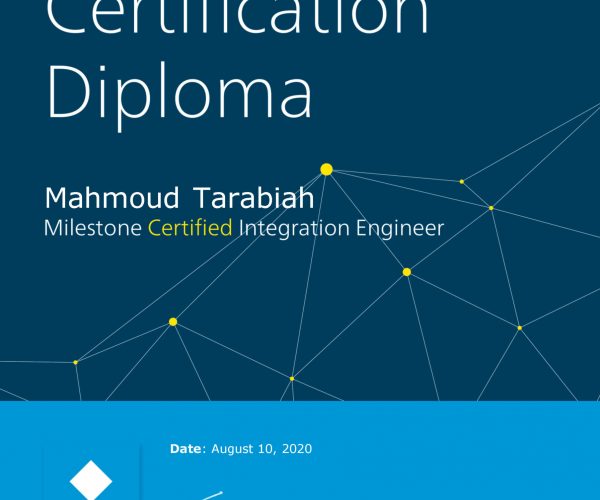 Milestone Certified Integration Engineer (MCIE) Certificate